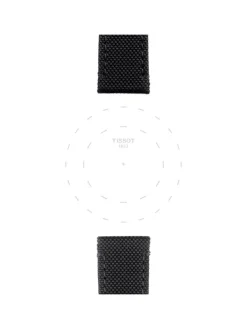 TISSOT Uhrenarmbänder-Original Textilarmband schwarz Bandanstoß 21 mm T85.2.0.43.157