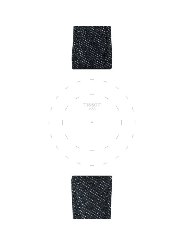 TISSOT Uhrenarmbänder-Original Textilarmband blau Bandanstoß 22 mm T85.2.0.46.779