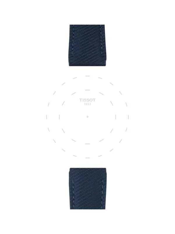 TISSOT Uhrenarmbänder-Original Textilarmband blau Bandanstoß 22 mm T85.2.0.46.783