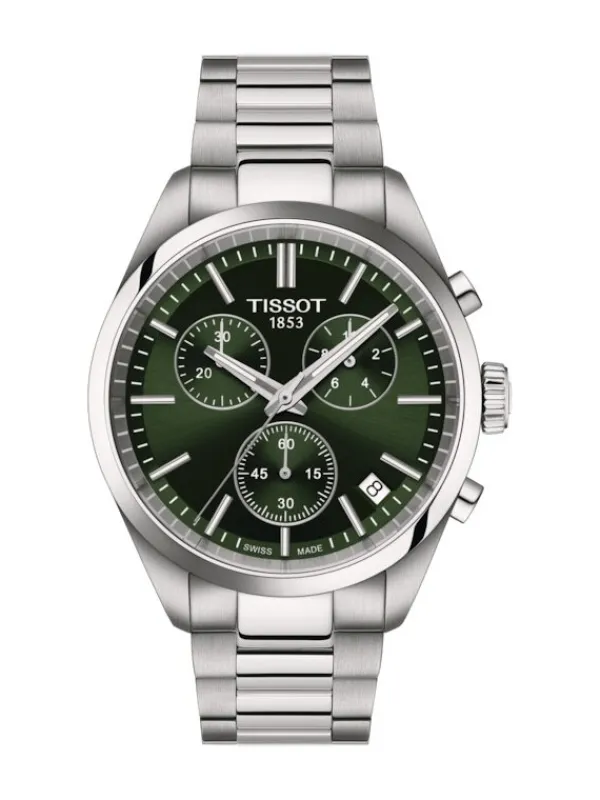 TISSOT Herrenuhren-PR 100 Chronograph Grün T150.417.11.091.00