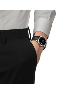 TISSOT Herrenuhren-PR 100 Quarz 40mm Schwarz Leder T150.410.16.051.00