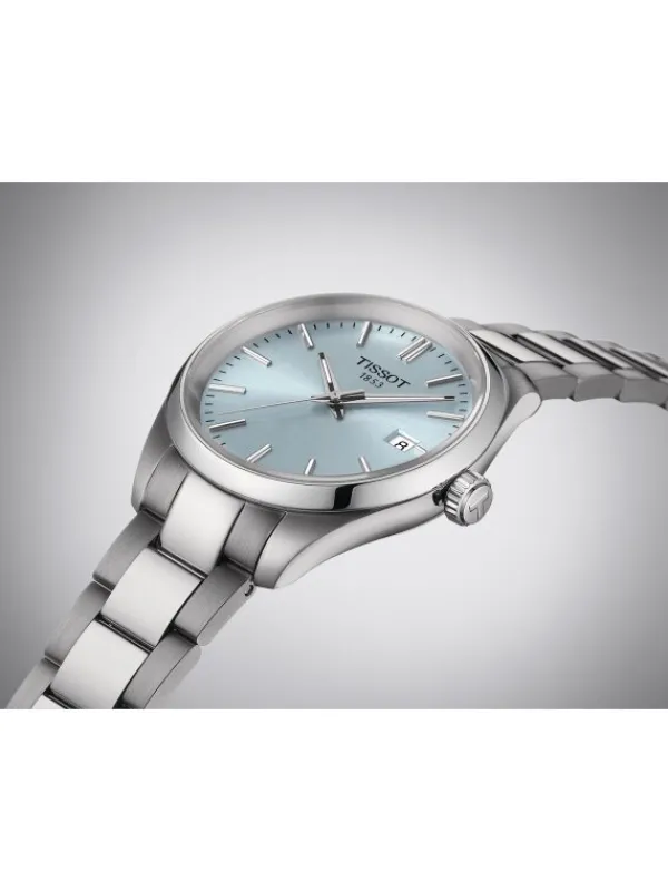 TISSOT Damenuhren-PR100 Lady Hellblau T150.210.11.351.00