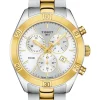 TISSOT Damenuhren-PR100 Quartz, Lady, Chrono, bicolor T101.917.22.031.00