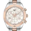 TISSOT Damenuhren-PR100 Quartz, Lady, Chrono, rosé, Diamanten T101.917.22.116.00