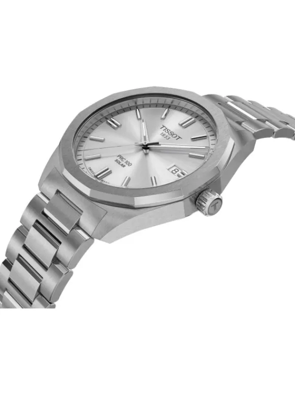 TISSOT Herrenuhren-PRC 100 Solar Quarz 39mm Gliederband T151.422.11.031.00