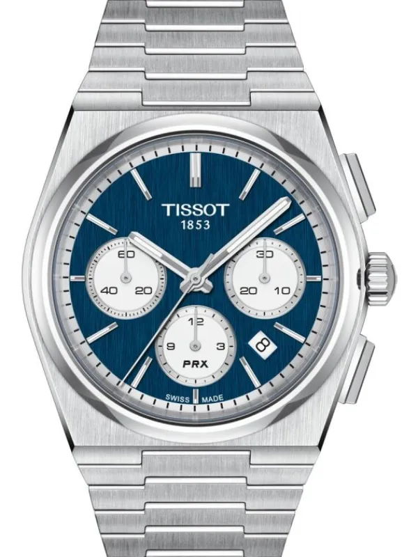 TISSOT Herrenuhren-PRX Automatic Chronograh Blau T137.427.11.041.00
