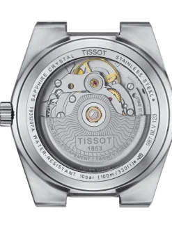 TISSOT Damenuhren-PRX 35mm Powermatic 80 Stahl & 18K Goldlünette T931.207.41.111.00