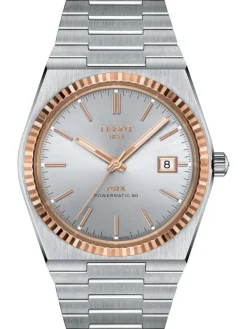 TISSOT Herrenuhren-PRX Powermatic 80 Stahl & 18K Goldlünette rose T931.407.41.031.00