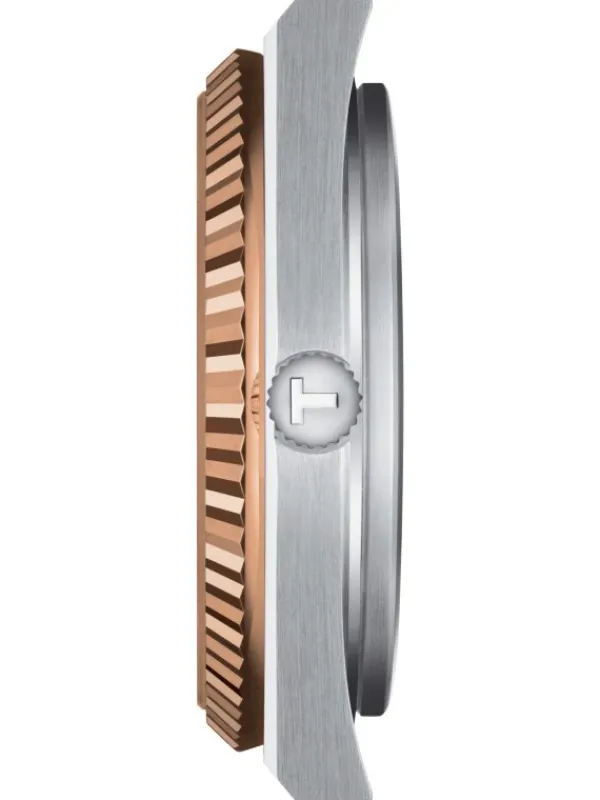 TISSOT Herrenuhren-PRX Powermatic 80 Stahl & 18K Goldlünette rose T931.407.41.031.00