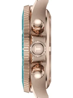 TISSOT Herrenuhren | Damenuhren-Seastar 1000 Quarz Chronograph 38 mm rosé türkis T120.217.37.041.00