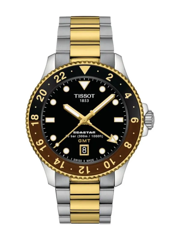 TISSOT Herrenuhren-SEASTAR 1000 Quarz GMT T120.852.22.051.00