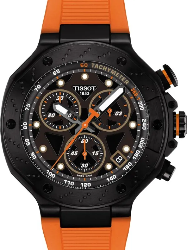 TISSOT Herrenuhren-T-Race Quarz Chronograph Orange T141.417.37.051.02