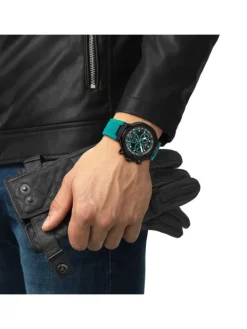TISSOT Herrenuhren-T-Race Quarz Chronograph Türkis T141.417.37.051.01