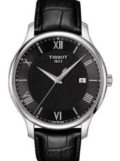 TISSOT Herrenuhren-TRADITION Quartz, Lederarmband T063.610.16.058.00