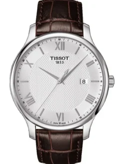 TISSOT Herrenuhren-TRADITION Quartz, Lederarmband T063.610.16.038.00