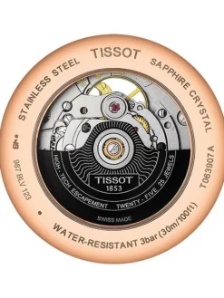 TISSOT Herrenuhren-TRADITION Powerrmatic 80, schwarz/roségoldfarben T063.907.36.068.00