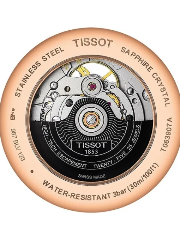 TISSOT Herrenuhren-TRADITION Powerrmatic 80, schwarz/roségoldfarben T063.907.36.068.00
