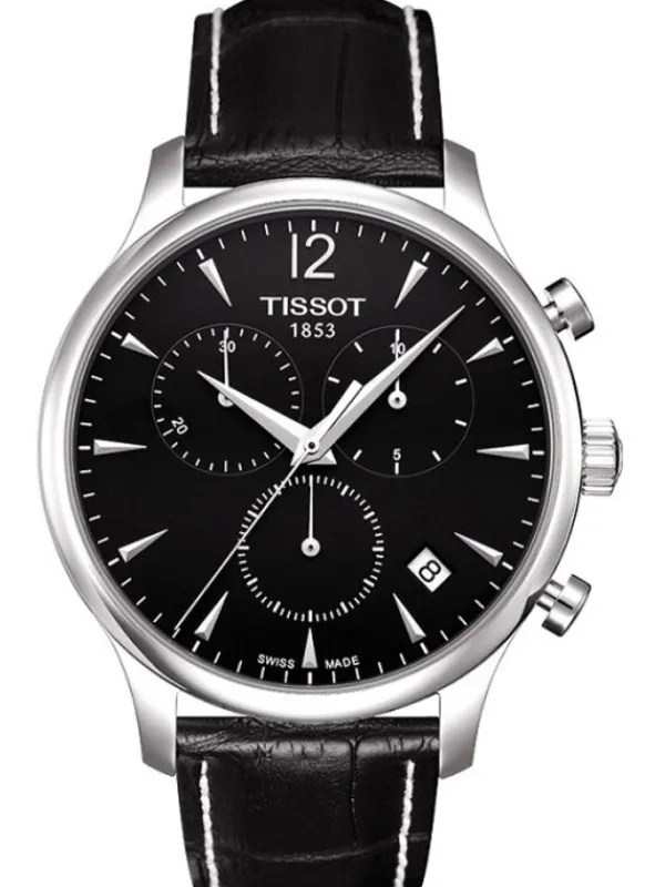 TISSOT Herrenuhren-TRADITION Quartz, CHRONO STAHL T063.617.16.057.00