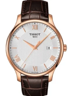 TISSOT Herrenuhren-TRADITION Quartz, Lederarmband T063.610.36.038.00