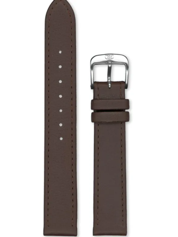uhr24 Uhrenarmbänder | Zubehör-Kalbleder mit Naht 15mm braun 2190-10155