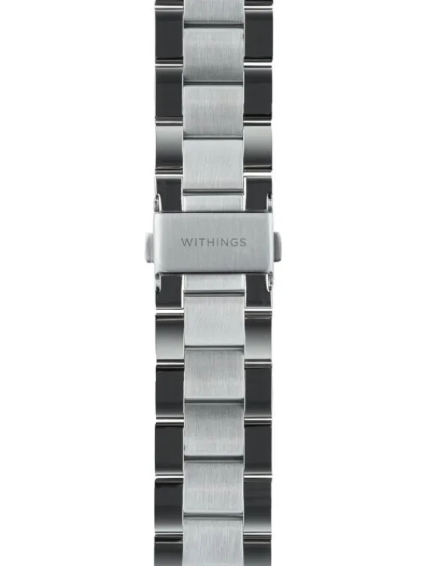 WITHINGS Uhrenarmbänder-Gliederband 3in1, silber, 20mm, 3700546706325