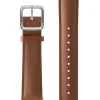 WITHINGS Uhrenarmbänder-Kalbsleder, braun, 20 mm, graue Schließe 3700546704543