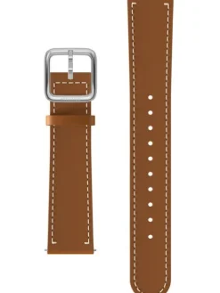 WITHINGS Uhrenarmbänder | Zubehör-Kalbsleder, braun, 18 mm, Schließe silbern 3700546703324
