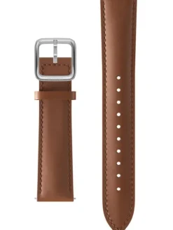 WITHINGS Uhrenarmbänder-Kalbsleder, braun, 18 mm, Schließe silbern 3700546706035