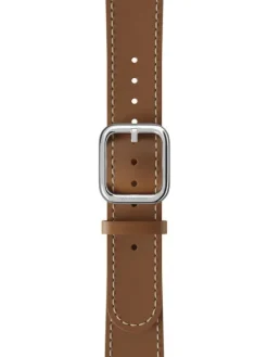 WITHINGS Uhrenarmbänder | Zubehör-Kalbsleder, braun, 18 mm, Schließe silbern 3700546703324