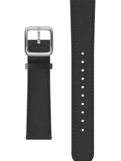 WITHINGS Uhrenarmbänder | Zubehör-Kalbsleder, schwarz, 18 mm, Schließe silbern 3700546703317
