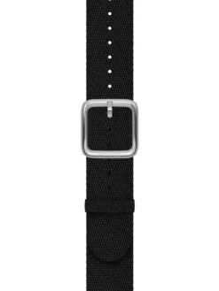 WITHINGS Uhrenarmbänder-PET Recycled, schwarz, 18 mm, Schließe silbern 3700546706622