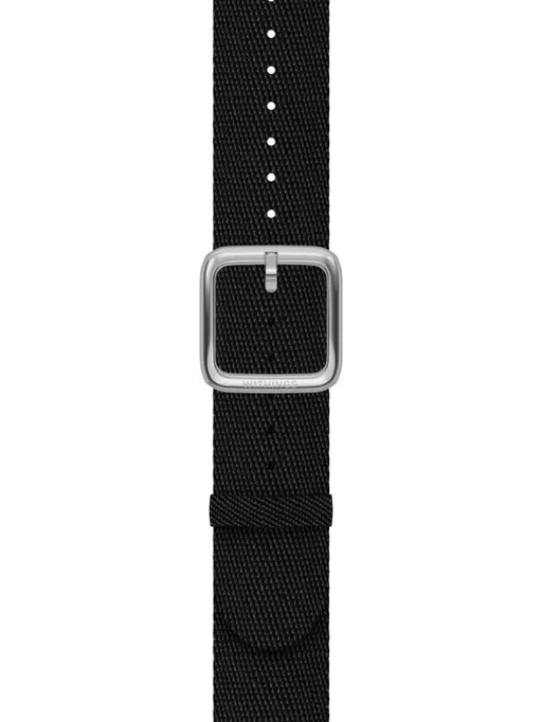 WITHINGS Uhrenarmbänder-PET Recycled, schwarz, 18 mm, Schließe silbern 3700546706622