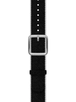 WITHINGS Uhrenarmbänder-PET Recycled, schwarz/weiß, 20 mm, Schließe silbern 3700546706578