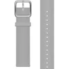 WITHINGS Uhrenarmbänder-Premium Silikon, grau, 18 mm, Schließe silbern 3700546707162