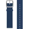 WITHINGS Uhrenarmbänder-Premium Silikon, dunkel blau , 20 mm, Schließe silbern, 3700546707193