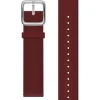 WITHINGS Uhrenarmbänder-Premium Silikon, burgund, 18 mm, Schließe silbern 3700546707223
