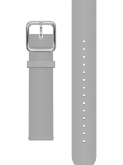 WITHINGS Uhrenarmbänder-Premium Silikon, grau, 20 mm, Schließe silbern 3700546707179