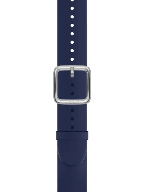 WITHINGS Uhrenarmbänder-Premium Silikon, dunkel blau , 20 mm, Schließe silbern, 3700546707193