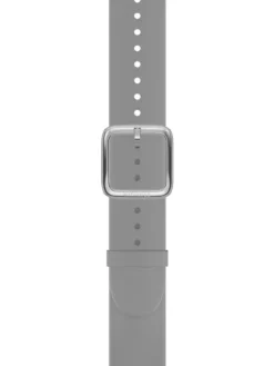 WITHINGS Uhrenarmbänder-Premium Silikon, grau, 20 mm, Schließe silbern 3700546707179