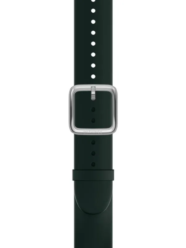WITHINGS Uhrenarmbänder-Premium Silikon, grün, 20 mm, Schließe silbern 3700546707216
