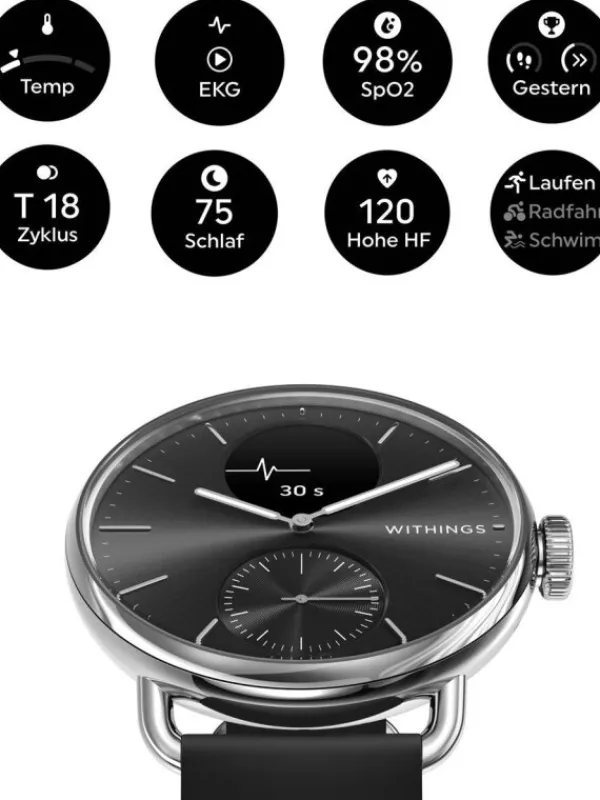 WITHINGS Smartwatches-Scanwatch 2 38mm - Black HWA10-model 1-All-Int