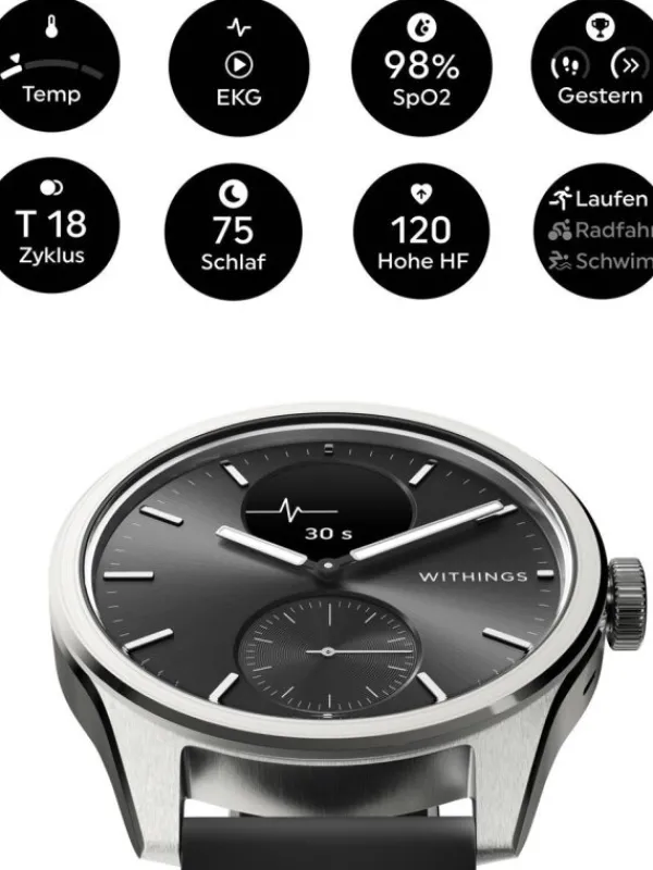 WITHINGS Damenuhren | Herrenuhren-Scanwatch 2 42mm - Black HWA10-model 4-All-Int