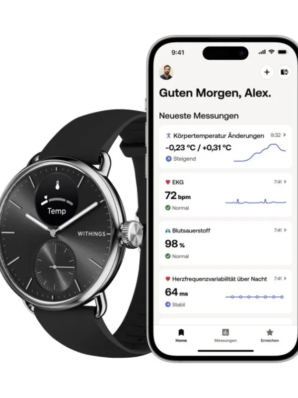 WITHINGS Smartwatches-Scanwatch 2 38mm - Black HWA10-model 1-All-Int