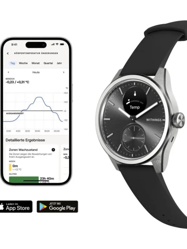 WITHINGS Damenuhren | Herrenuhren-Scanwatch 2 42mm - Black HWA10-model 4-All-Int