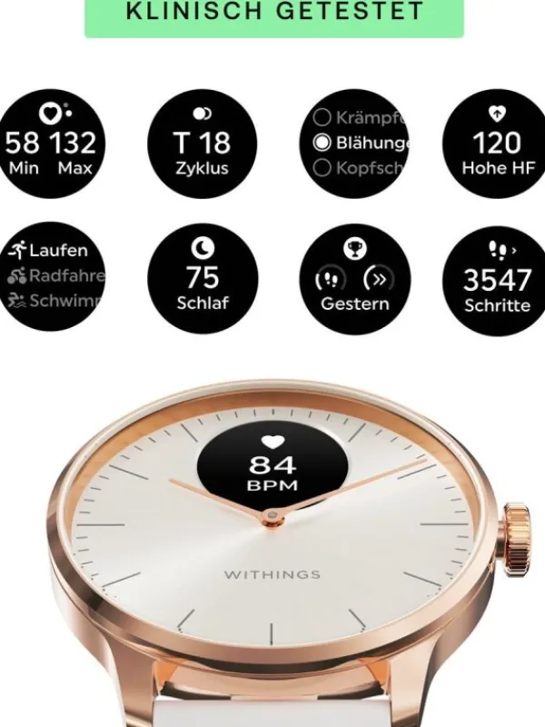WITHINGS Smartwatches | Damenuhren-Scanwatch Light - Rose Gold White 37mm HWA11-model 1-All-Int