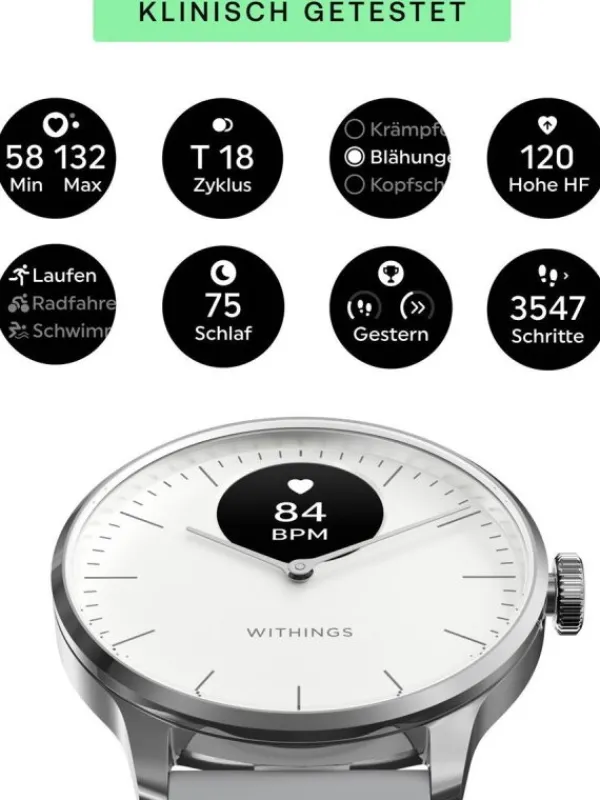 WITHINGS Smartwatches | Damenuhren-Scanwatch Light - White 37mm HWA11-model 3-All-Int