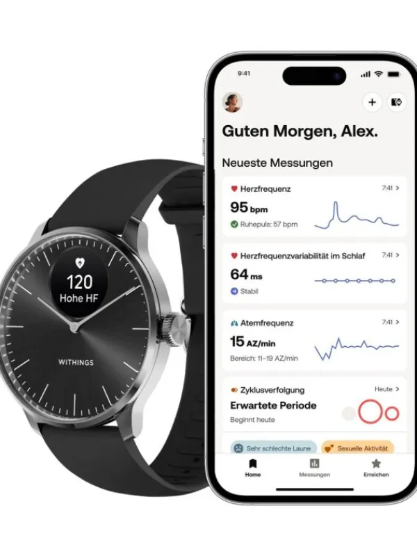 WITHINGS Smartwatches | Damenuhren-Scanwatch Light - Black 37mm HWA11-model 5-All-Int