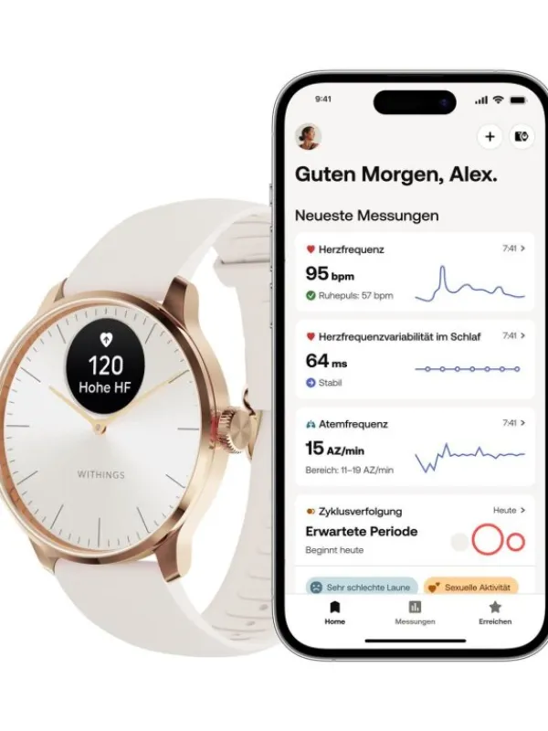 WITHINGS Smartwatches | Damenuhren-Scanwatch Light - Rose Gold White 37mm HWA11-model 1-All-Int
