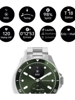 WITHINGS Smartwatches | Herrenuhren-ScanWatch Nova - Green HWA10-model 8-All-Int