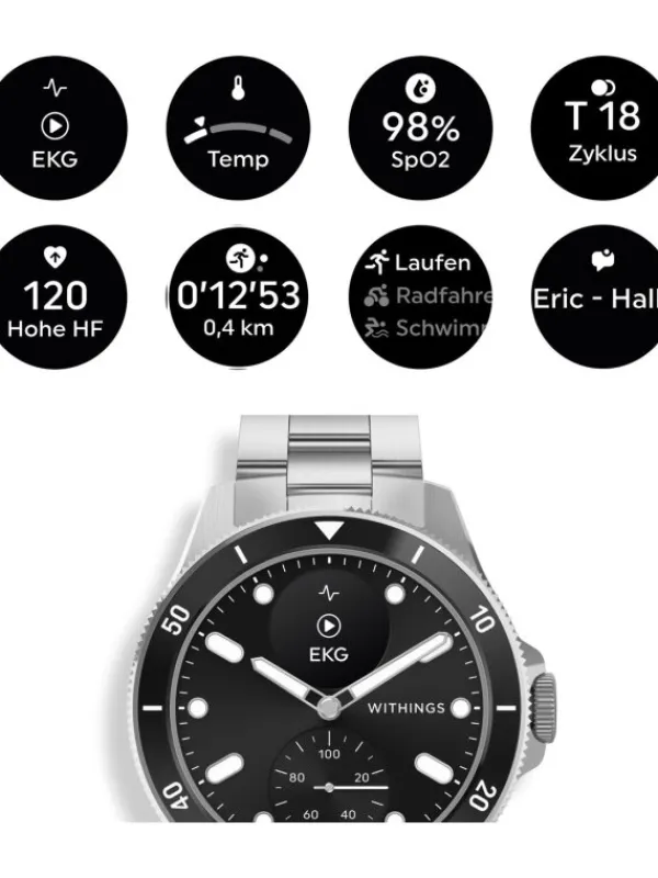 WITHINGS Herrenuhren | Damenuhren-ScanWatch Nova - Black HWA10-model 9-All-Int
